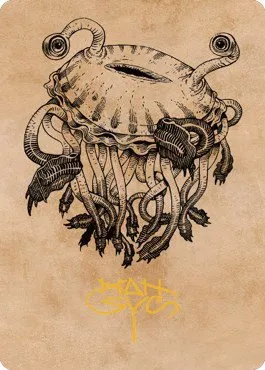 Gluntch, the Bestower Art Card - Gold Stamped Signature