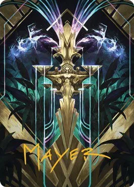 Halo Fountain Art Card - Gold Stamped Signature