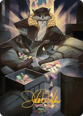 Masked Bandits Art Card - Gold Stamped Signature