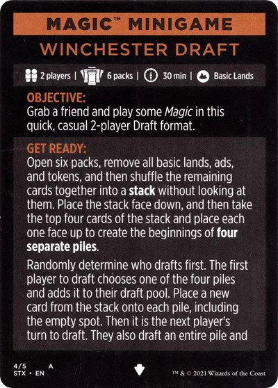 Magic Minigame: Winchester Draft - Normal Magic Minigame Winchest