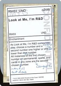 Look at Me, I'm R&D