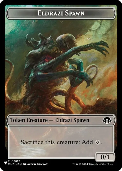 Eldrazi Spawn (MH3) // Eldrazi (M3C) Double-Sided Token - Mh3 M3c