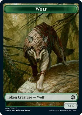 Wolf (014) // Clue (016) Double-Sided Token