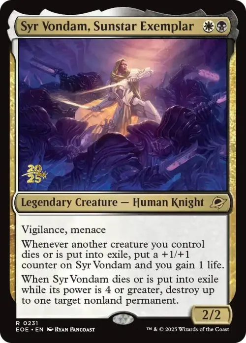 Syr Vondam, Sunstar Exemplar - Foil Syr Vondam Sunstar Exempl