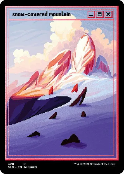 Snow-Covered Mountain - Foil Etched