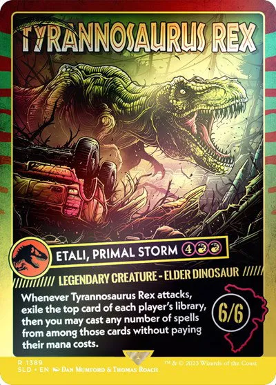 Tyrannosaurus Rex - Etali, Primal Storm - Rainbow Foil