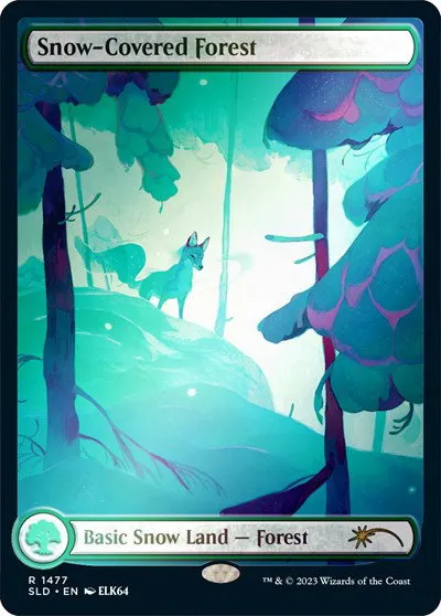 Snow-Covered Forest - Rainbow Foil