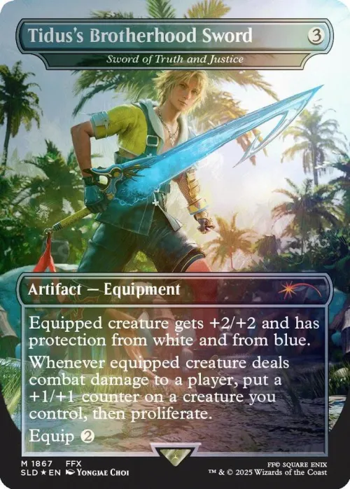 Tidus's Brotherhood Sword - Sword of Truth and Justice - Rainbow Foil