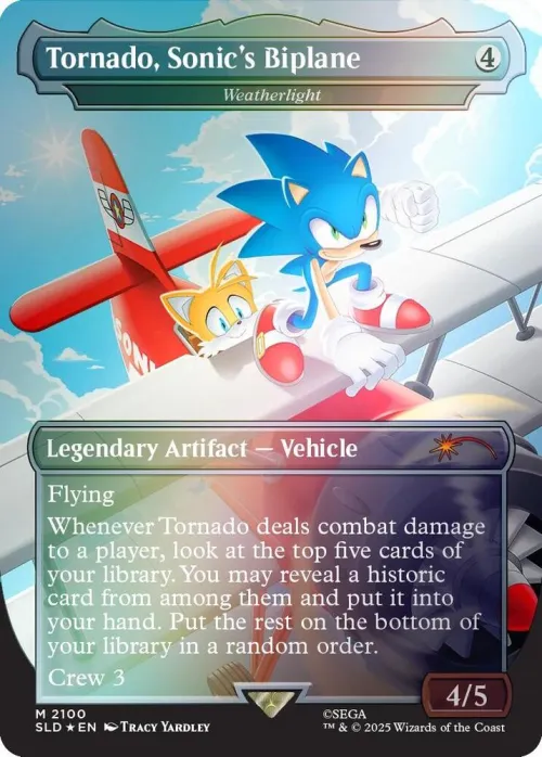 Tornado, Sonic's Biplane - Weatherlight - Rainbow Foil