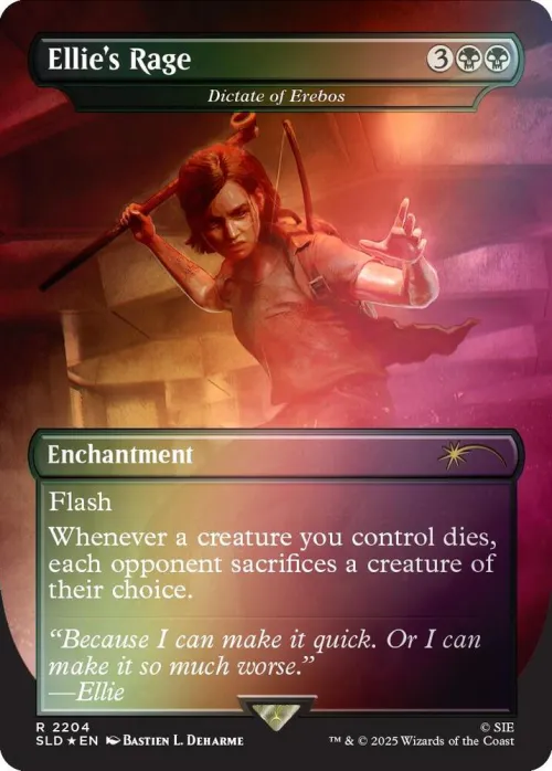 Ellie's Rage - Dictate of Erebos - Rainbow Foil