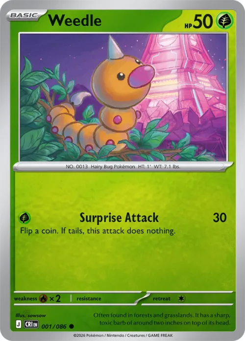 Weedle - Reverse Holo
