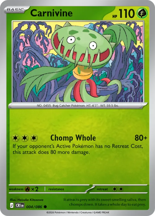 Carnivine - Reverse Holo