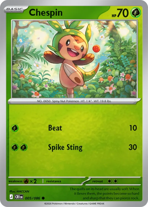 Chespin - Reverse Holo
