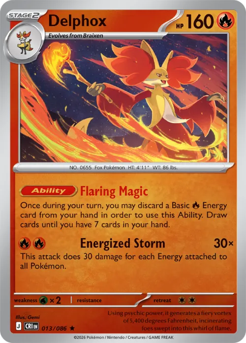 Delphox - Reverse Holo