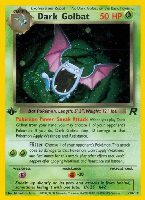 Dark Golbat (7) - 1st Edition Holo