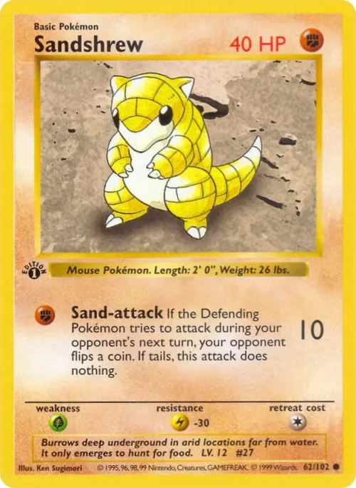 Sandshrew - 1st Edition