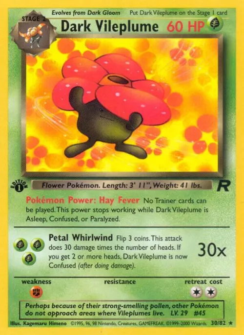 Dark Vileplume (30) - 1st Edition
