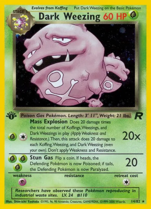 Dark Weezing (14) - 1st Edition Holo