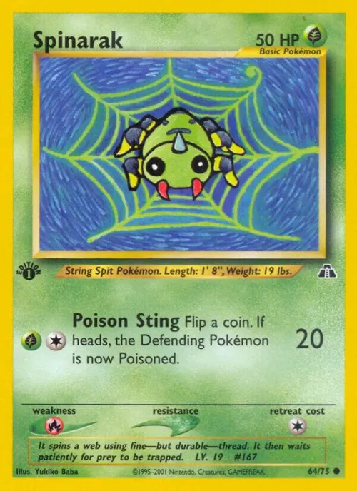 Spinarak - 1st Edition