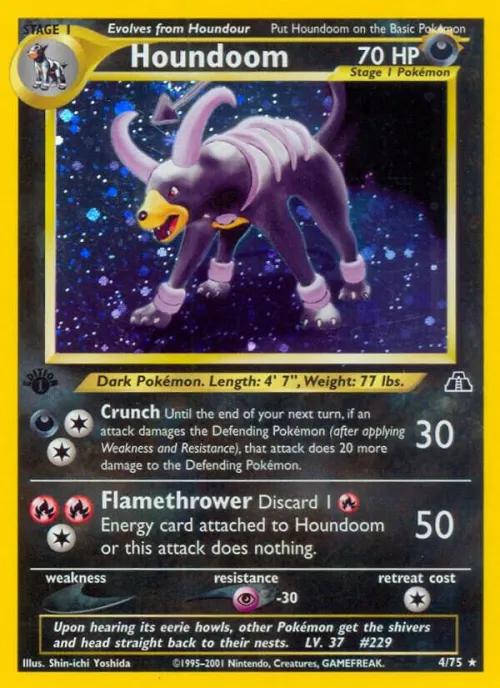 Houndoom (4) - 1st Edition Holo