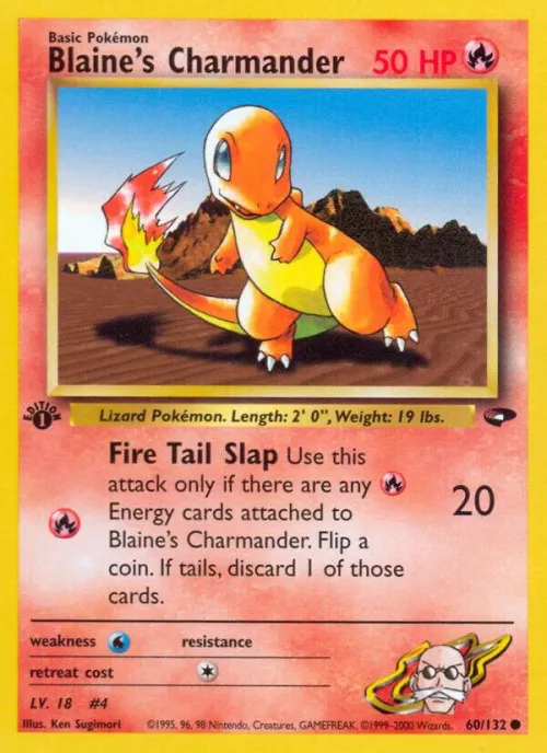 Blaine's Charmander - 1st Edition