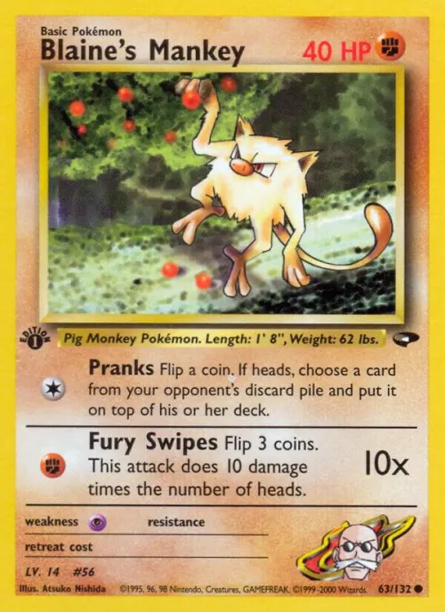 Blaine's Mankey - 1st Edition