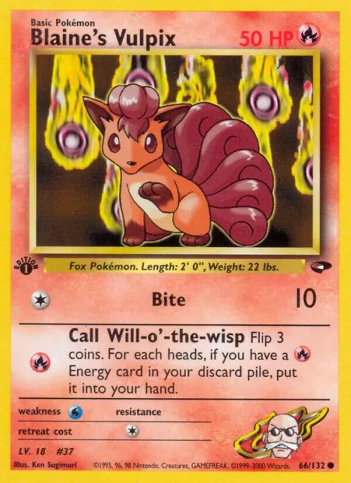 Blaine's Vulpix - 1st Edition