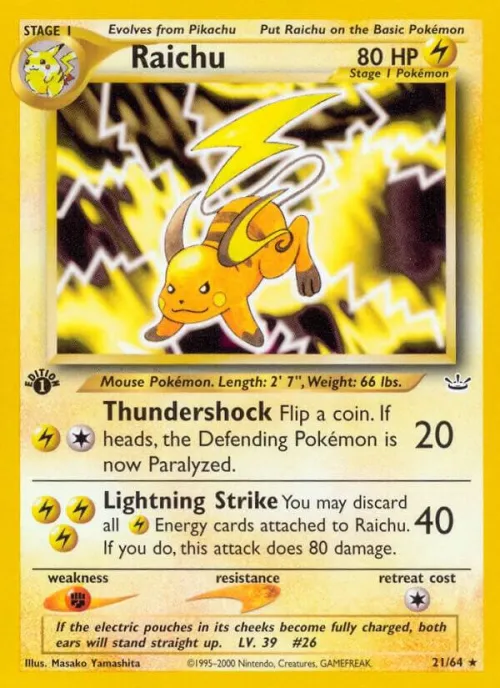 Raichu - 1st Edition