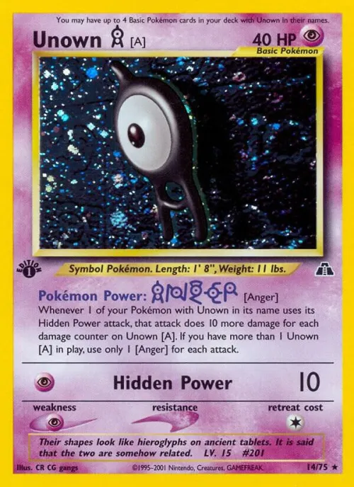 Unown [A] (14) - 1st Edition Holo