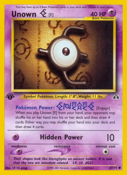 Unown [E] - 1st Edition