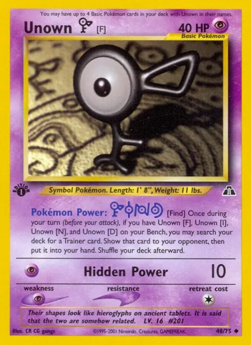 Unown [F] - 1st Edition