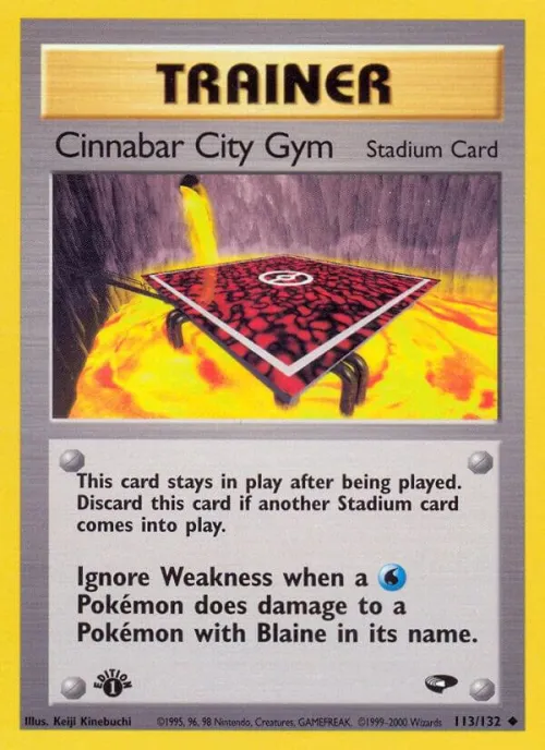 Cinnabar City Gym - 1st Edition