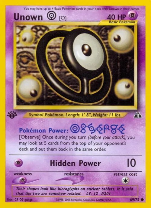Unown [O] - 1st Edition