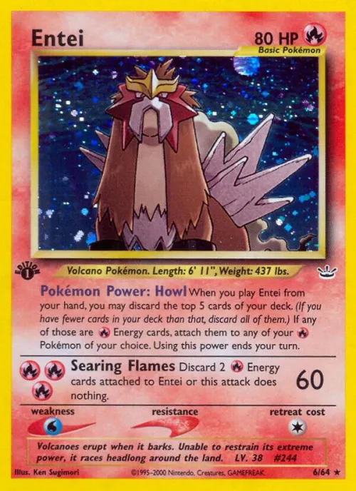 Entei (6) - 1st Edition Holo