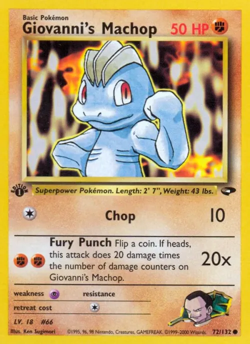 Giovanni's Machop - 1st Edition