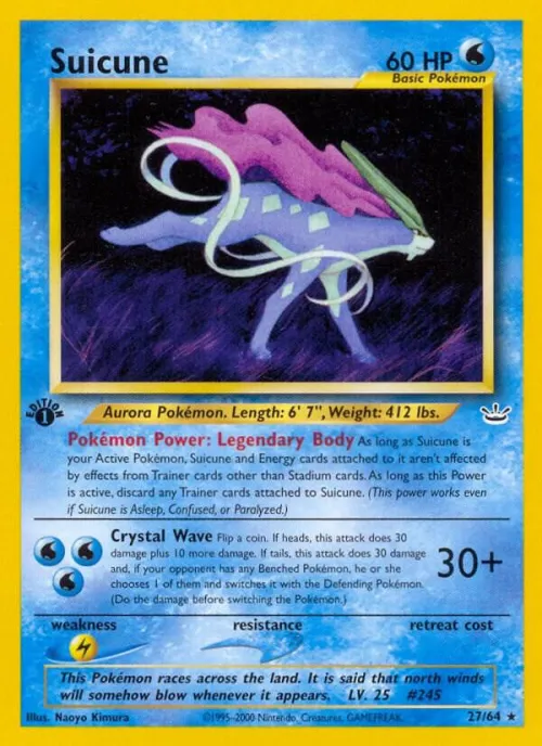 Suicune (27) - 1st Edition