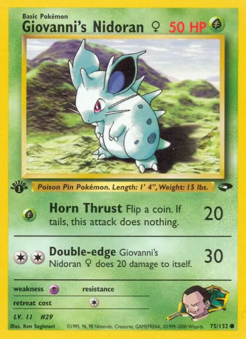 Giovanni's Nidoran F - 1st Edition