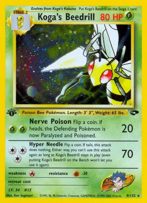 Koga's Beedrill - 1st Edition Holo