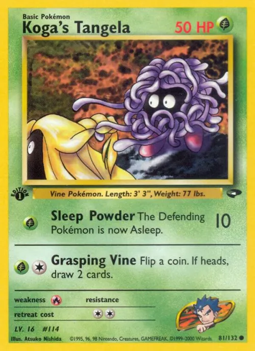 Koga's Tangela - 1st Edition