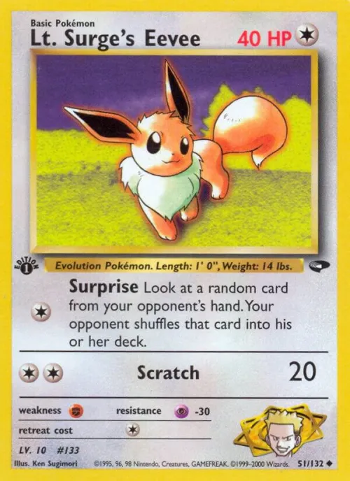 Lt. Surge's Eevee - 1st Edition