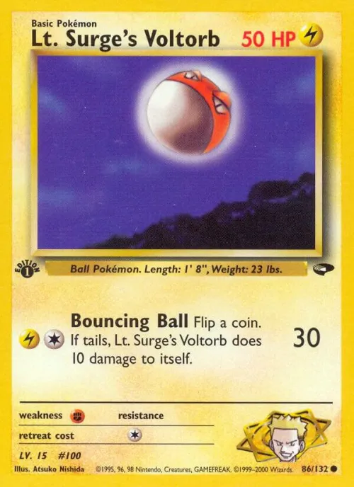 Lt. Surge's Voltorb - 1st Edition