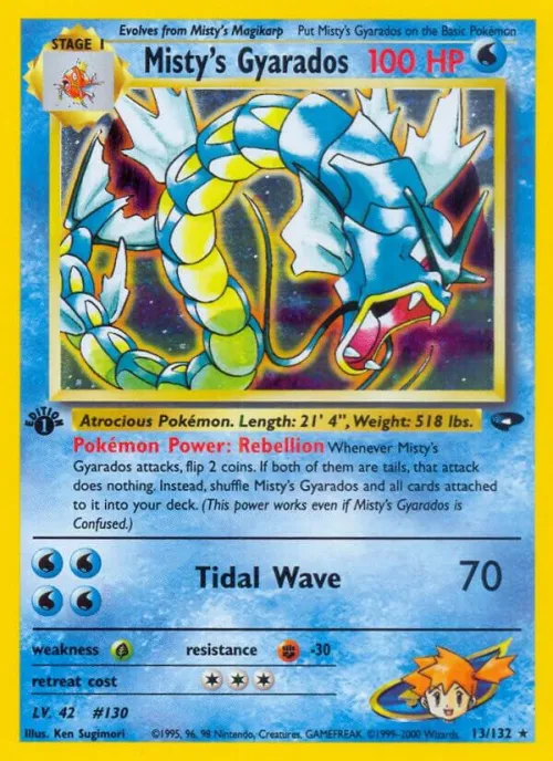 Misty's Gyarados - 1st Edition Holo
