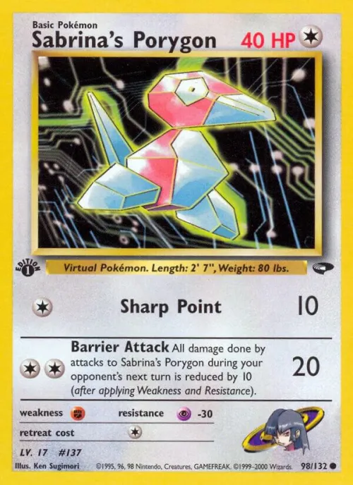 Sabrina's Porygon - 1st Edition