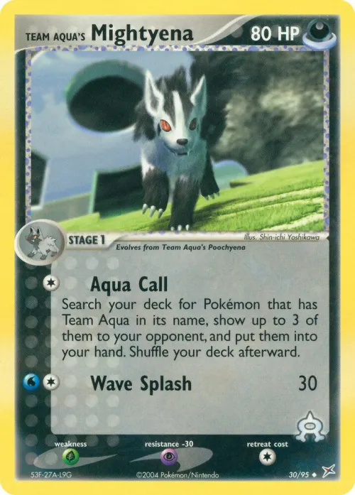 Team Aqua's Mightyena - Reverse Holo