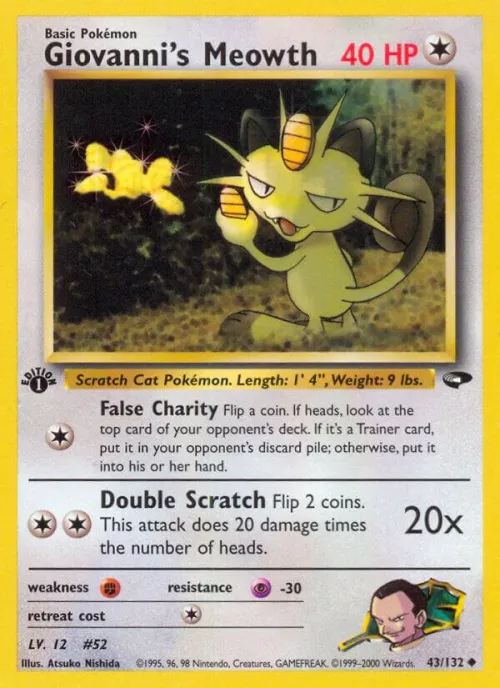 Giovanni's Meowth (43) - 1st Edition