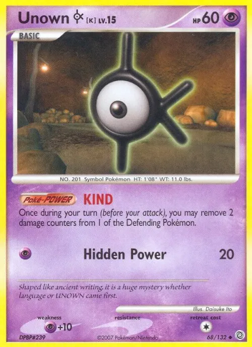 Unown [K] - Reverse Holo