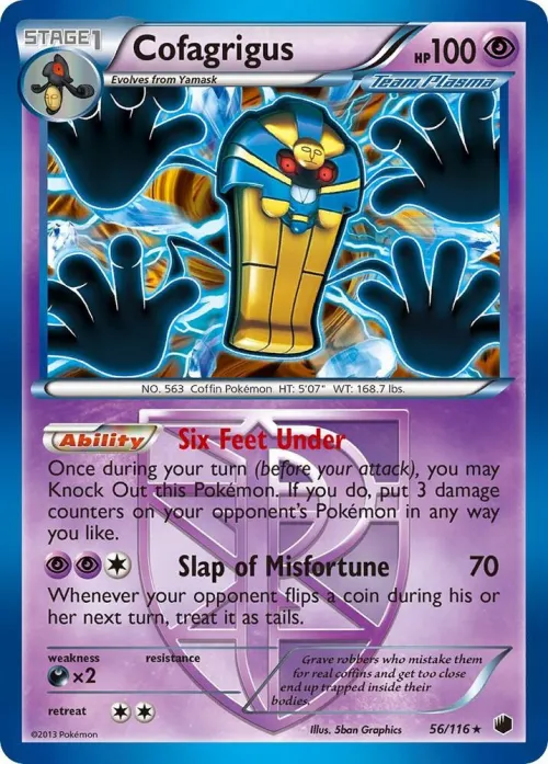Cofagrigus (Team Plasma) (56) - Holo