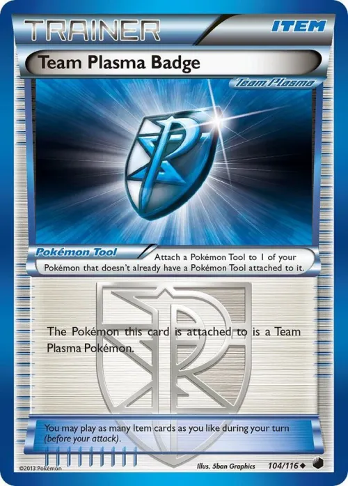 Team Plasma Badge (Team Plasma) - Reverse Holo
