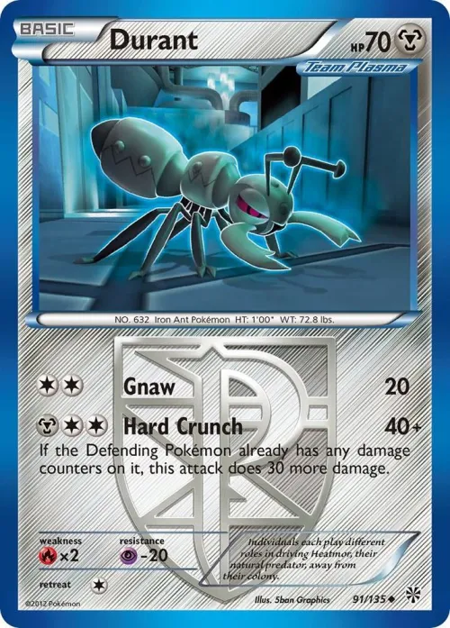 Durant (Team Plasma) (91) - Reverse Holo