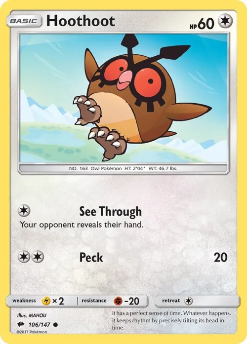 Hoothoot - Reverse Holo